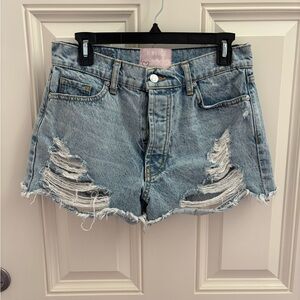 Revice Cutoff Distressed Jean Shorts Size 28